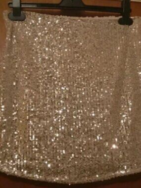 RIVER ISLAND sequined slim fit skirt